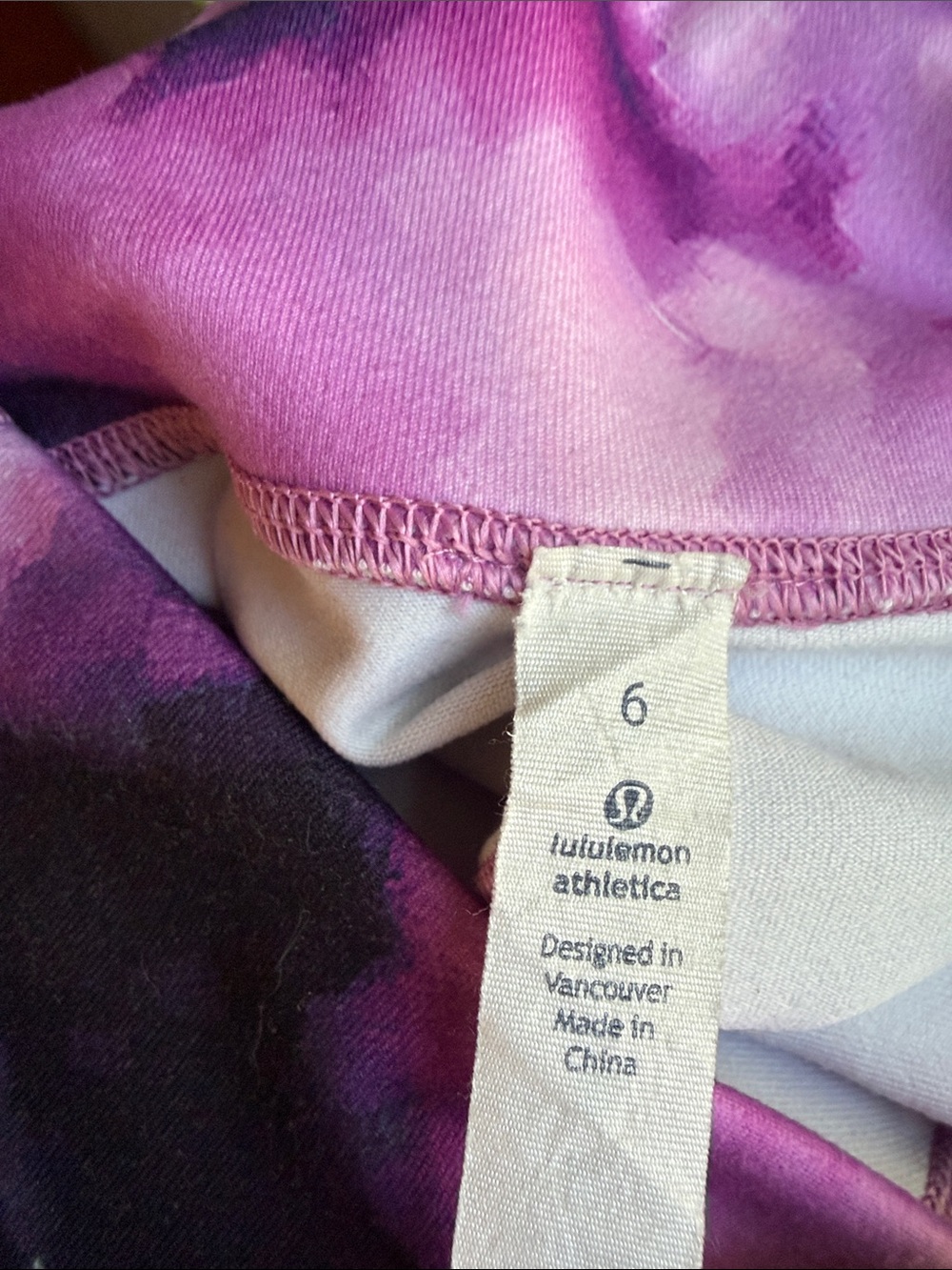 Lululemon Wunder Under Crop III Blooming Pixie Multi Purple Pink Size 6 - Picture 8 of 8